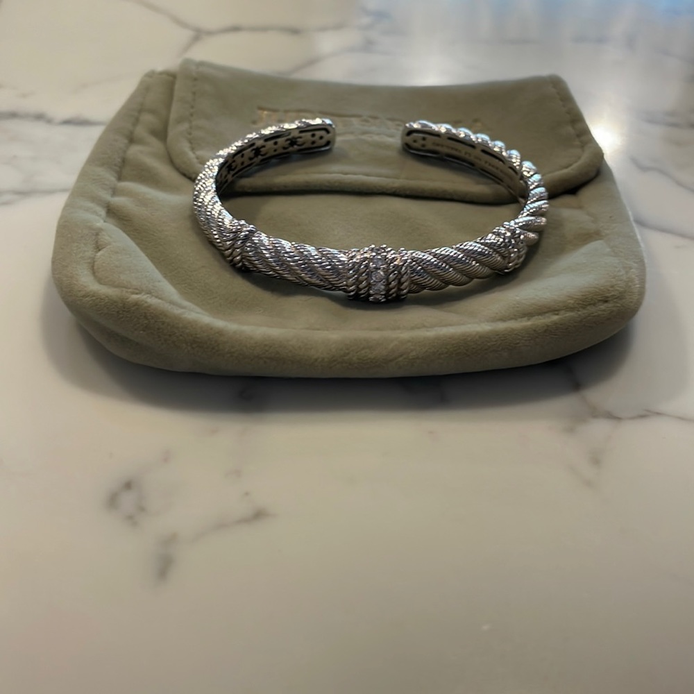 Judith Ripka Diamonique hinged cuff